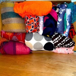 Not so mystery box of multi color and style Scarfs
